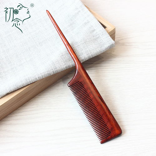 Sandalwood fine-toothed needle comb pointed tail comb professional styling non-static makeup special hair comb high temperature resistant wholesale
