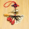 Perfect [red + navy blue] two-color knot pendant