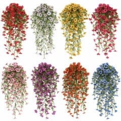 クロスボーダー造花紫陽花ユーカリのつる造花グリーンユーカリ屋外壁掛け造花装飾卸売