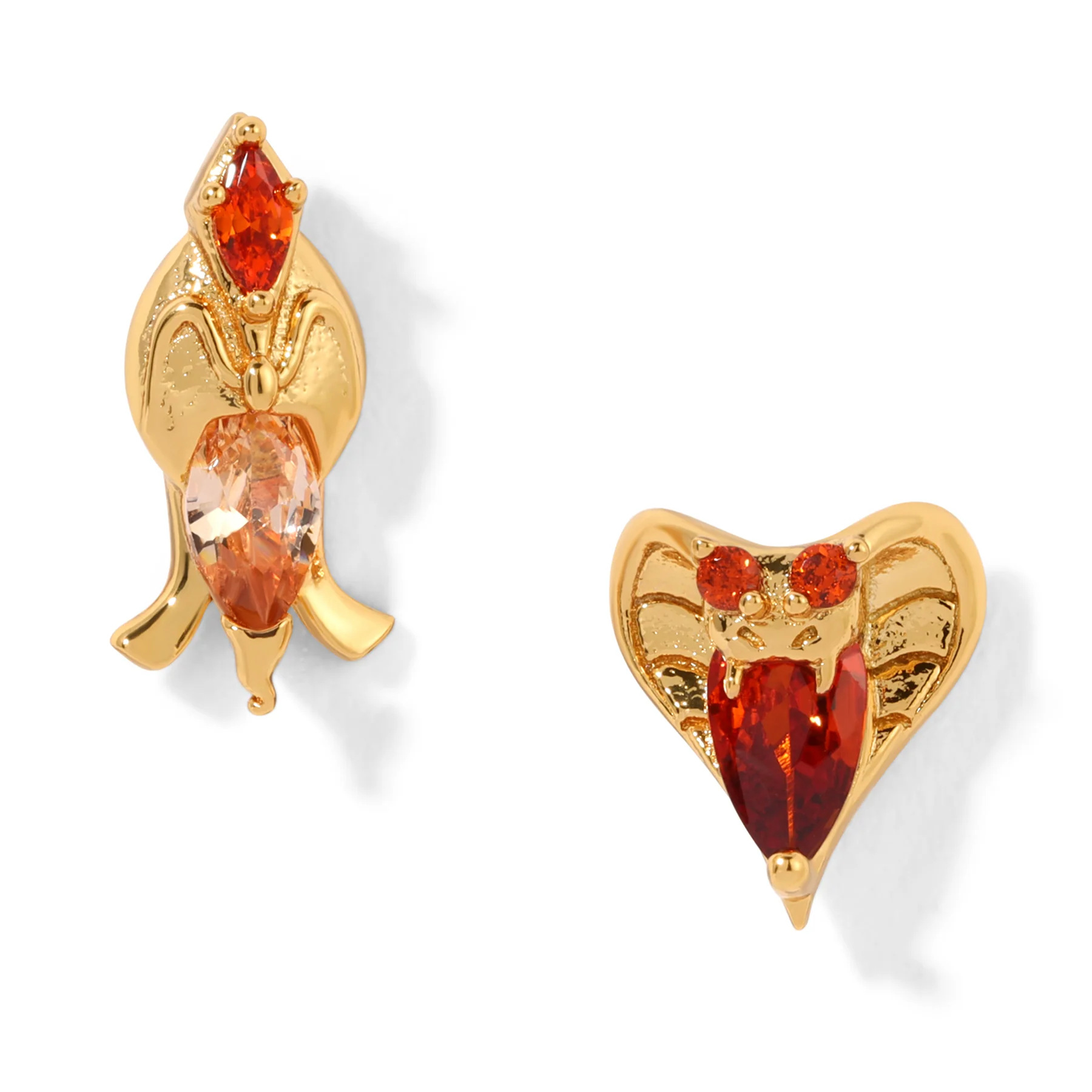 9g Weight Copper Ear Needle Material Ear Studs Classification 1 Pair Quantity Party, Street Occasion Copper Material Cartoon Pattern Women's Gender Cute, Classic Style Style 1 Pair Cute Classic Style Cartoon Copper Copper Earrings 10