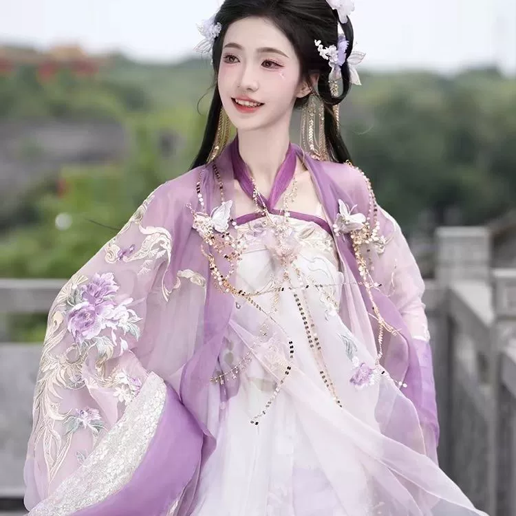 Оригинальная Hanfu женская вышитая юбка-сука улучшенная китайская