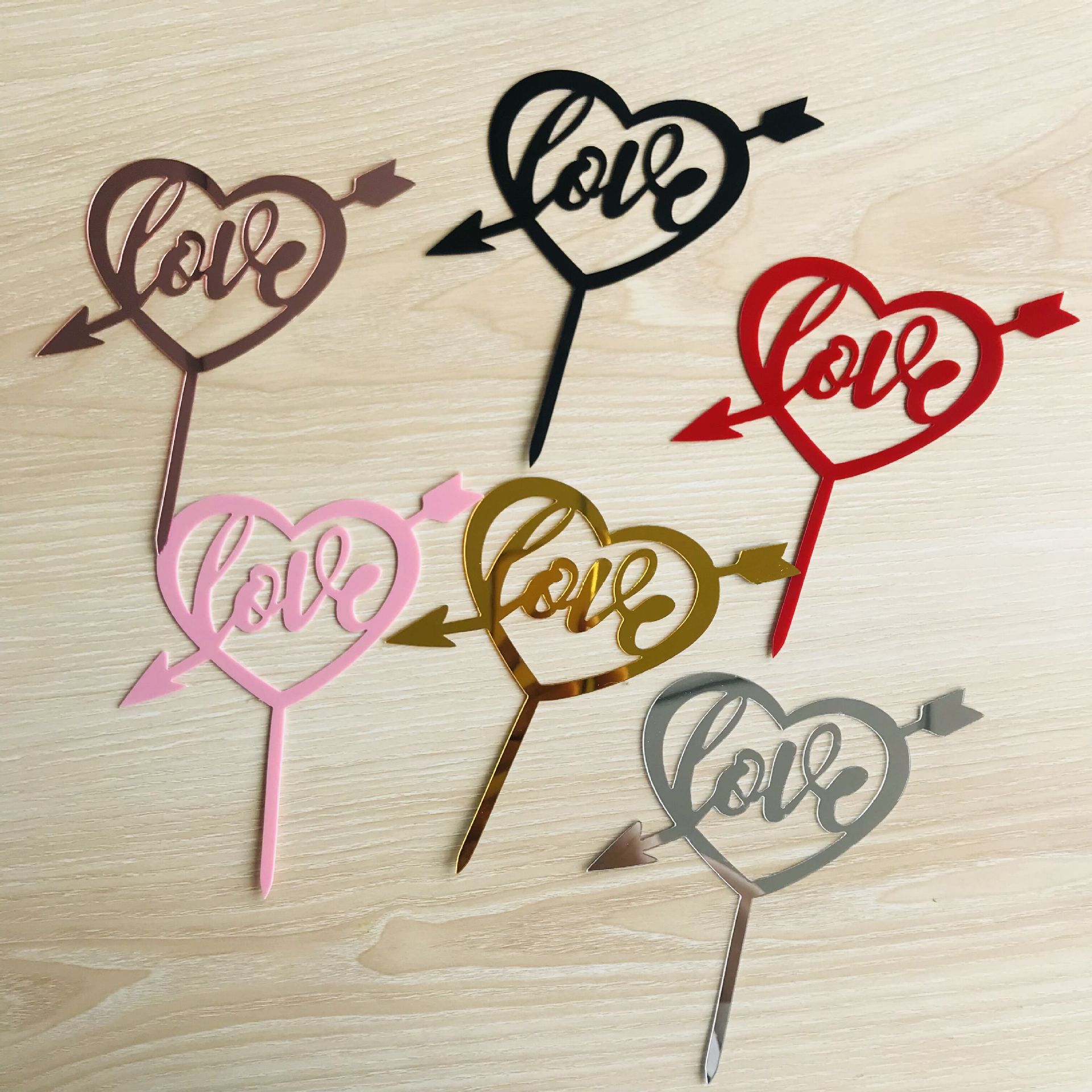 Propuesta de boda de amor del Día de San Valentín chino, inserto de pastel acrílico, decoración de pastel para hornear MR & MRS