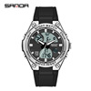 三达 Street waterproof men's watch, neon tactics digital watch, for secondary school, suitable for teen