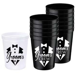 可循环用塑料杯Cups for Groom party婚礼单身派对新郎杯现货批发