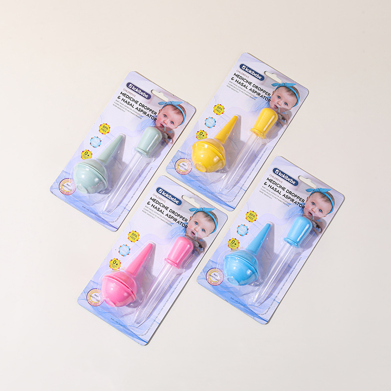Alimentador de cuentagotas para bebés, aspirador nasal, nariz, congestión nasal, suministros para bebés, succión nasal, bomba TPE, aspirador nasal