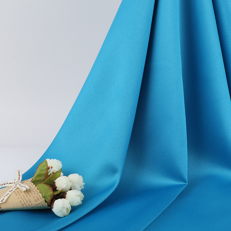 雪花麻緞面面料 滌綸平紋梭織色丁面料 春夏吊帶衫連衣裙套裝面料