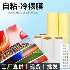 卷装冷裱膜亮光膜自粘膜闪膜细磨砂膜水晶膜广告照片覆膜标本制作
