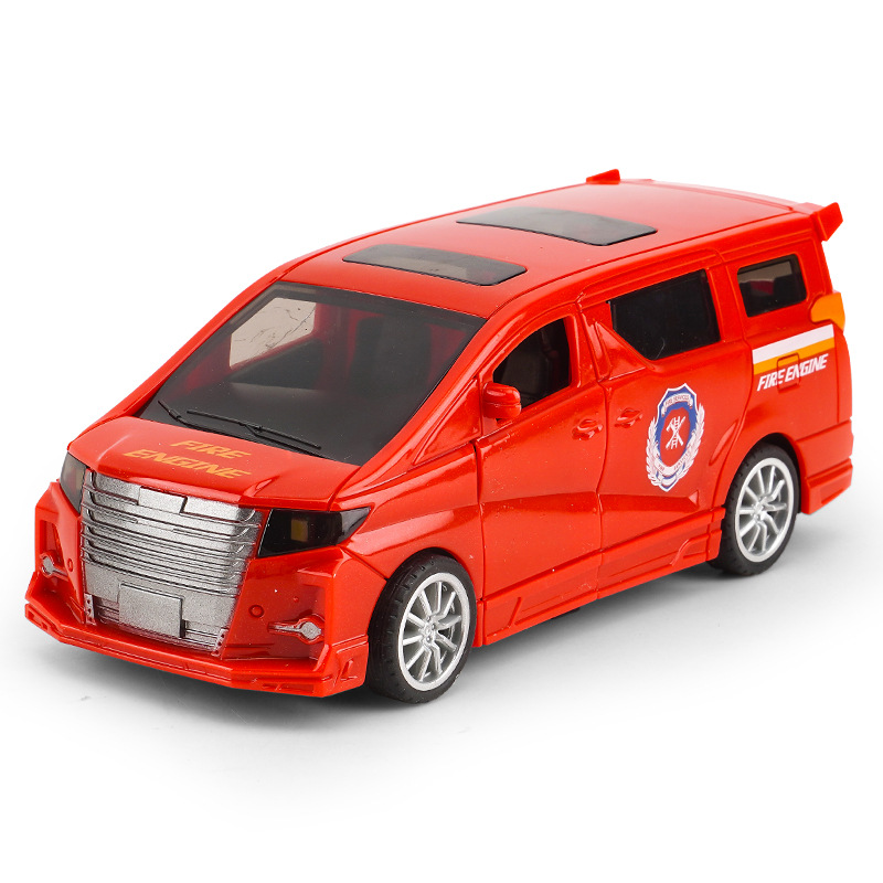 Juguete de doble puerta de simulación para niños modelo de coche inercial coche de luz y sonido coche de policía de bomberos juguetes para niños