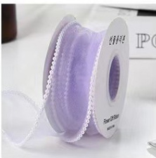 Venta al por mayor 4cm fishtail Hilado pastel decoración borde flor embalaje perla transparente hilo ramo hornear cinta en stock