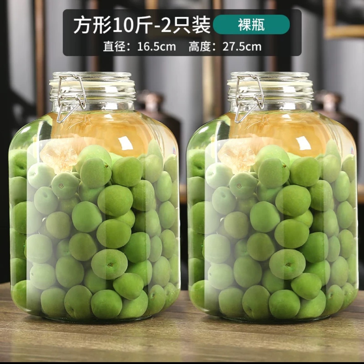 Cuadrado 10 kg 2 botellas desnudas; transparente