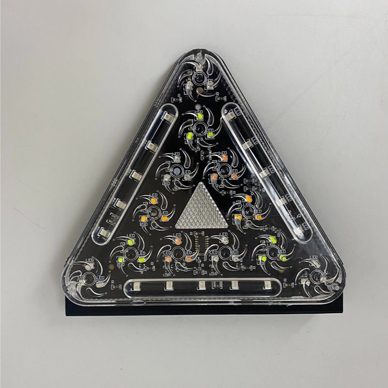 New Led Flash Light 24V Truck Windmill Anti-Fog Light Truck Colorful Side Light Triangle Wind Fire Wheel Rear Tail Light
