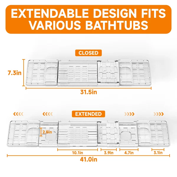 Extended extension-PET bathtub rack (cross-border packaging)