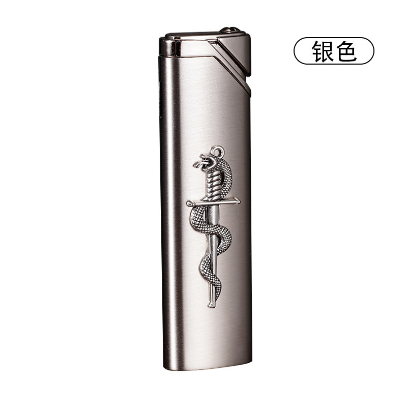 XF4208蛇纹防风打火机金属耐用送礼物充气直冲批发高颜值送男友|undefined