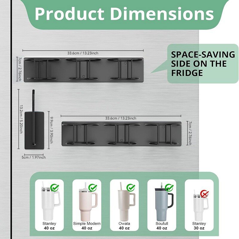 블랙 자석 컵 홀더 2컵 뚜껑 홀더