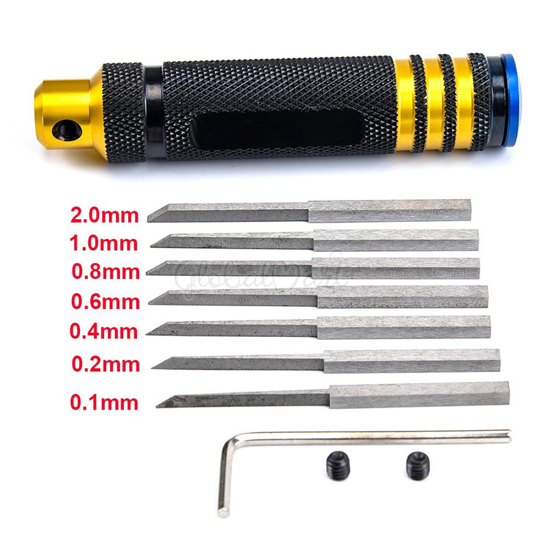 高速钢模型雕刻刀刻线推刀高达模型细节刻线替换金属精密刻刀直销