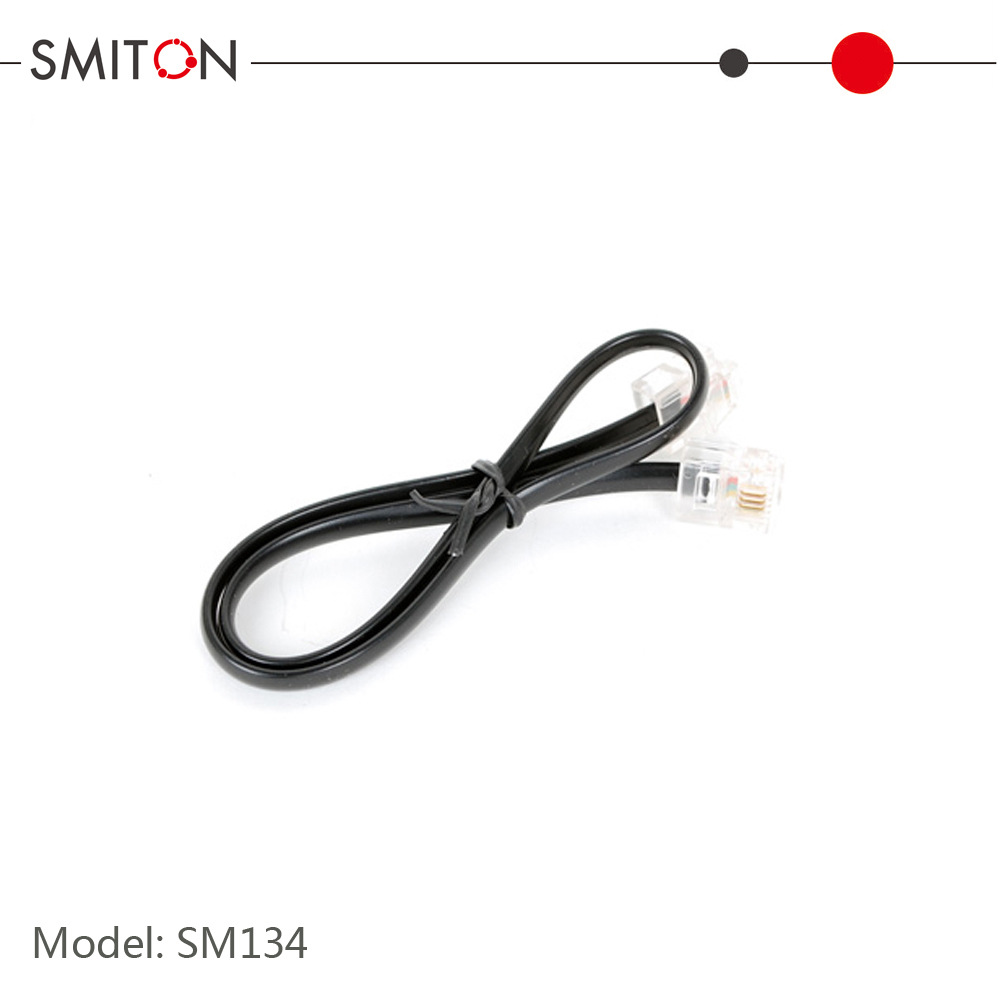 供应RJ11电话线（带端子电话线） /1.8米单头带Y端6p4c