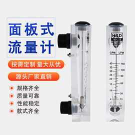 面板式浮子水液体流量计1/5/10/20/40G不锈钢防腐工业商用高精度