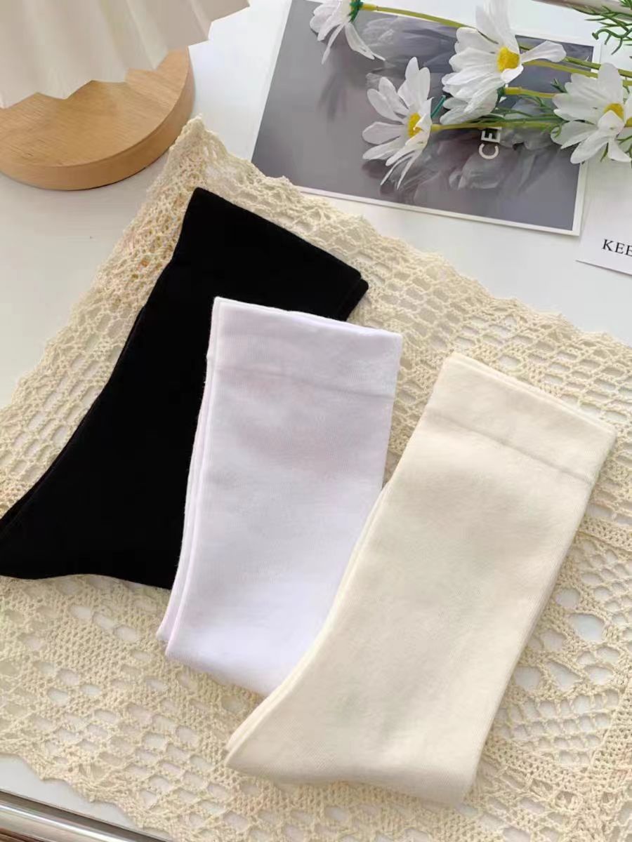 Calcetines sin hueso para mujeres primavera y otoño in-mode estilo japonés académico simple calcetines blancas calcetines de luna