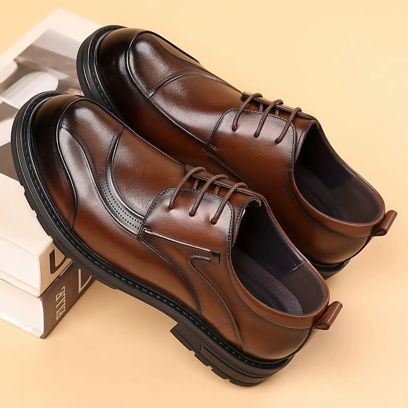 Новые мужские кожаные бизнес-кожаные ботинки для мужчин