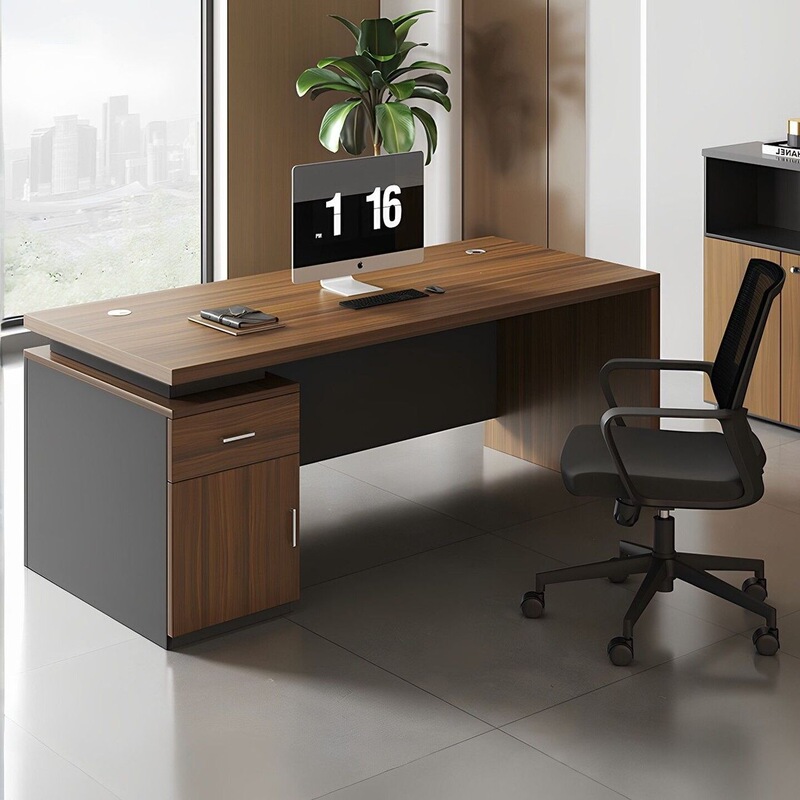 Office desk, executive desk, manager's computer desk, Chinese-style CEO commercial office desk, simple and elegant desk