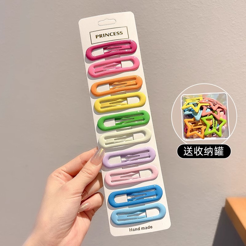 Horquilla de estrella de color para niñas, clip de flequillo en la frente para niñas, lindo bebé, horquilla de cabello roto lateral, clip de tocado