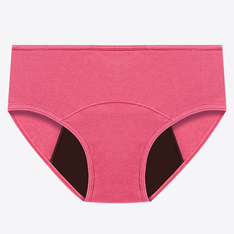 Ropa interior de período menstrual de talla grande transfronteriza, gran flujo menstrual de mujeres europeas y americanas, calzoncillos fisiológicos de cintura media posparto al por mayor