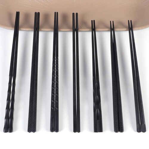 Japanese alloy chopsticks set for home use, high-end, anti-slip pointed tip, heat-resistant, disinfected, mold-proof, commercial use, 10 pairs set