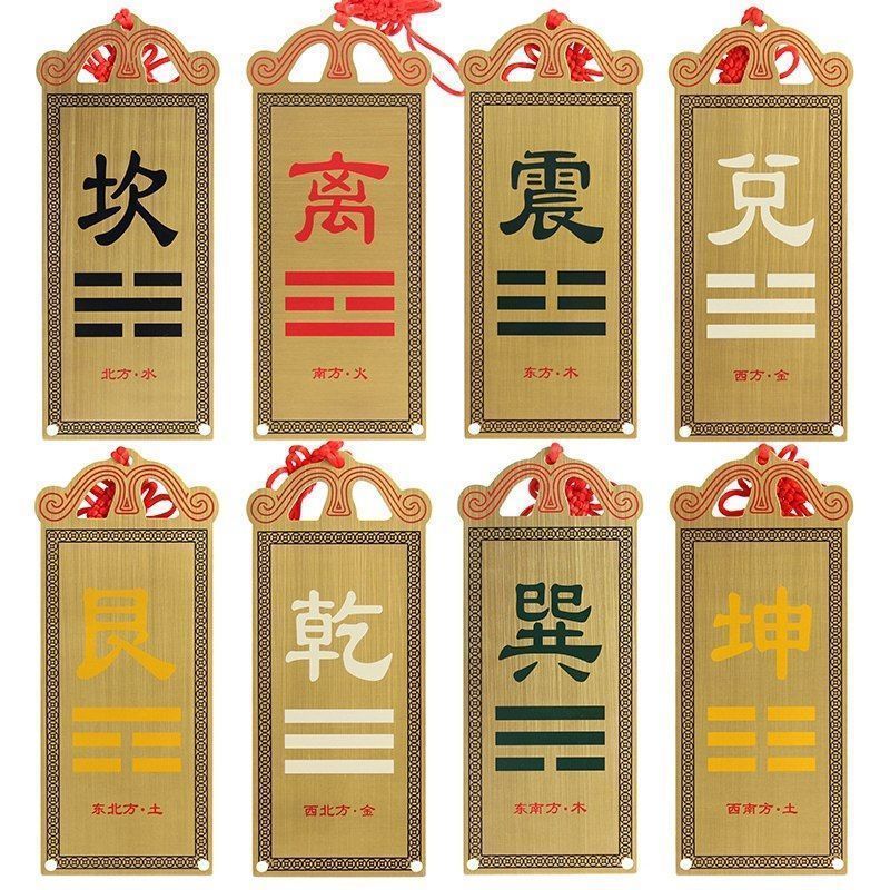 純銅補角八卦牌の角が欠けています。家屋の角が欠けています。|undefined