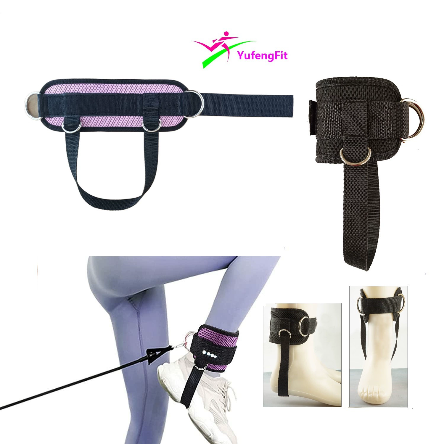 Новинка Yufengfit, ремешок на щиколотке для ног с козловой пряжкой на щиколотке, многофункциональный фитнес-протектор