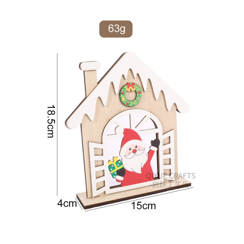 新しいクリスマスのヘラジカの木の小屋の置物のテーブルの装飾のサンタクロースの置物の祝日のパーティーの装飾の道具|undefined
