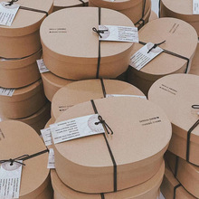 万圣节牛皮纸盒圣诞节新年伴手礼盒烘培包装盒饼干糖果蛋糕包装盒