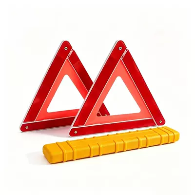 triangle sign, foldable warning triangle: Warning sign