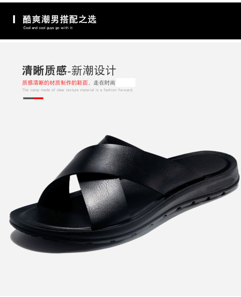 Dép sandal nam quai ngang hở mũi thoáng khí chống trơn trượt — Màu trắng, Nâu Đen, Nền màu nâu xám, Vàng đất chi tiết 6