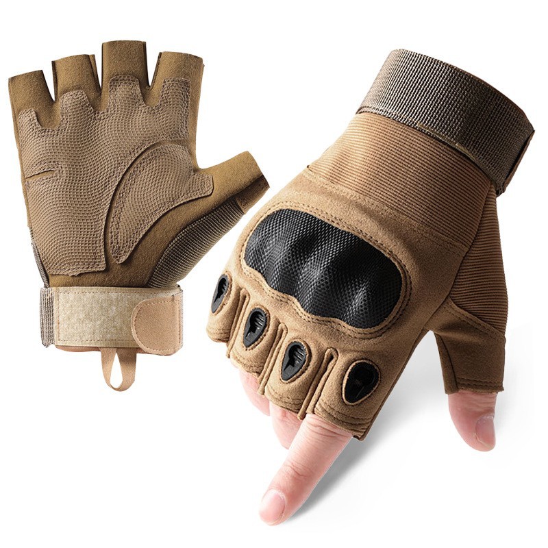 Guantes Tácticos Z902 de Medio Dedo para Hombre, para Ciclismo y Outdoor, Protección Deportiva, Militares