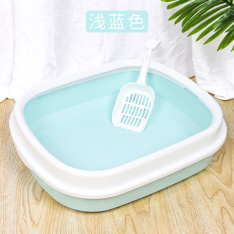 简约椭圆形猫砂盆超大号现货批发 幼猫专用防外溅砂半封闭猫屎盆|undefined