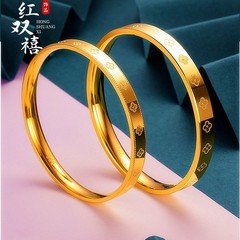 ベトナム沙金ブレスレット四葉草cncシミュレーションブレスレットファッション通勤小香風久無色爆金卸売り