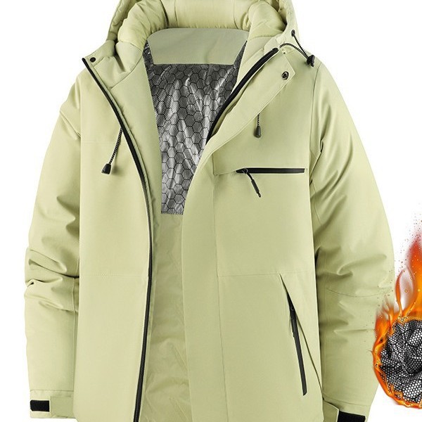 Couple's Graphene Cotton Jacket with Thickened Lining, Winter Cold-Proof, Warm, Windproof, Waterproof Outdoor Mountaineering Jacket