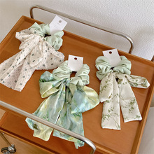 甜美气质飘带蝴蝶结发圈头绳春夏碎花高级感皮筋女扎头发饰2023新