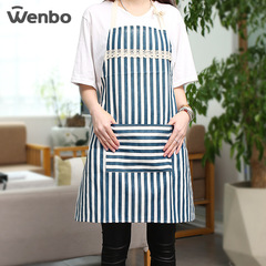 wenbo/ Wenbo Cotton Linen Apron Wholesale Kitchen Home Daily Use Sleeveless Oil-Proof Half Body Work Apron