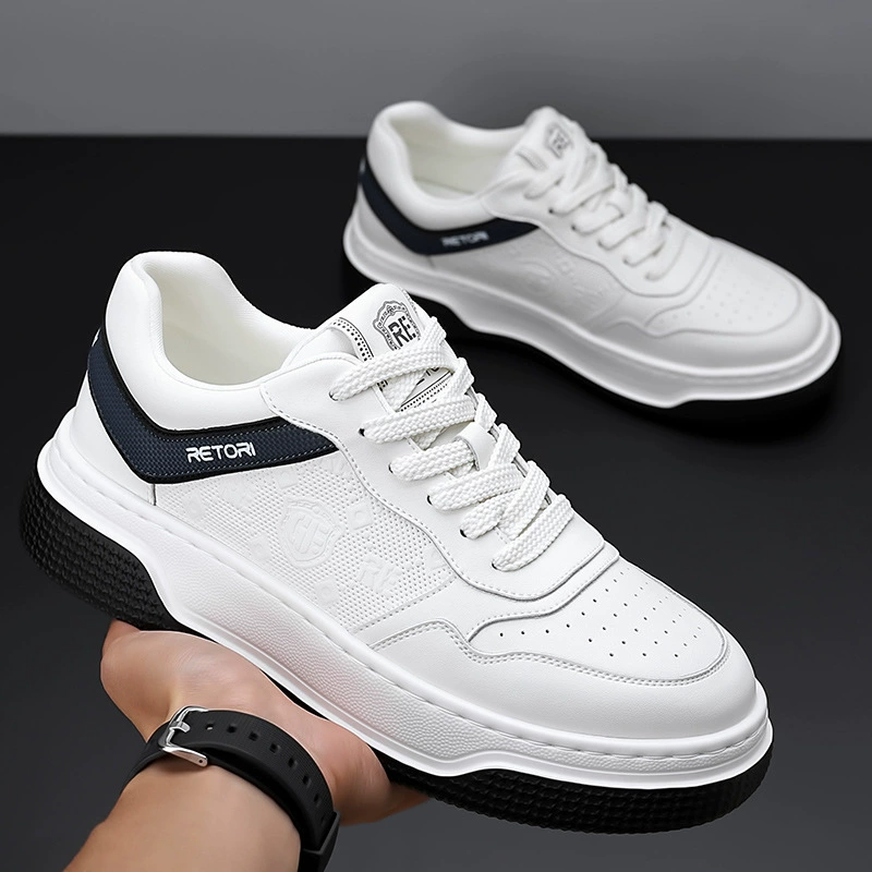 Demi-season sneakers, trend casual footwear, breathable universal white shoes, Korean style