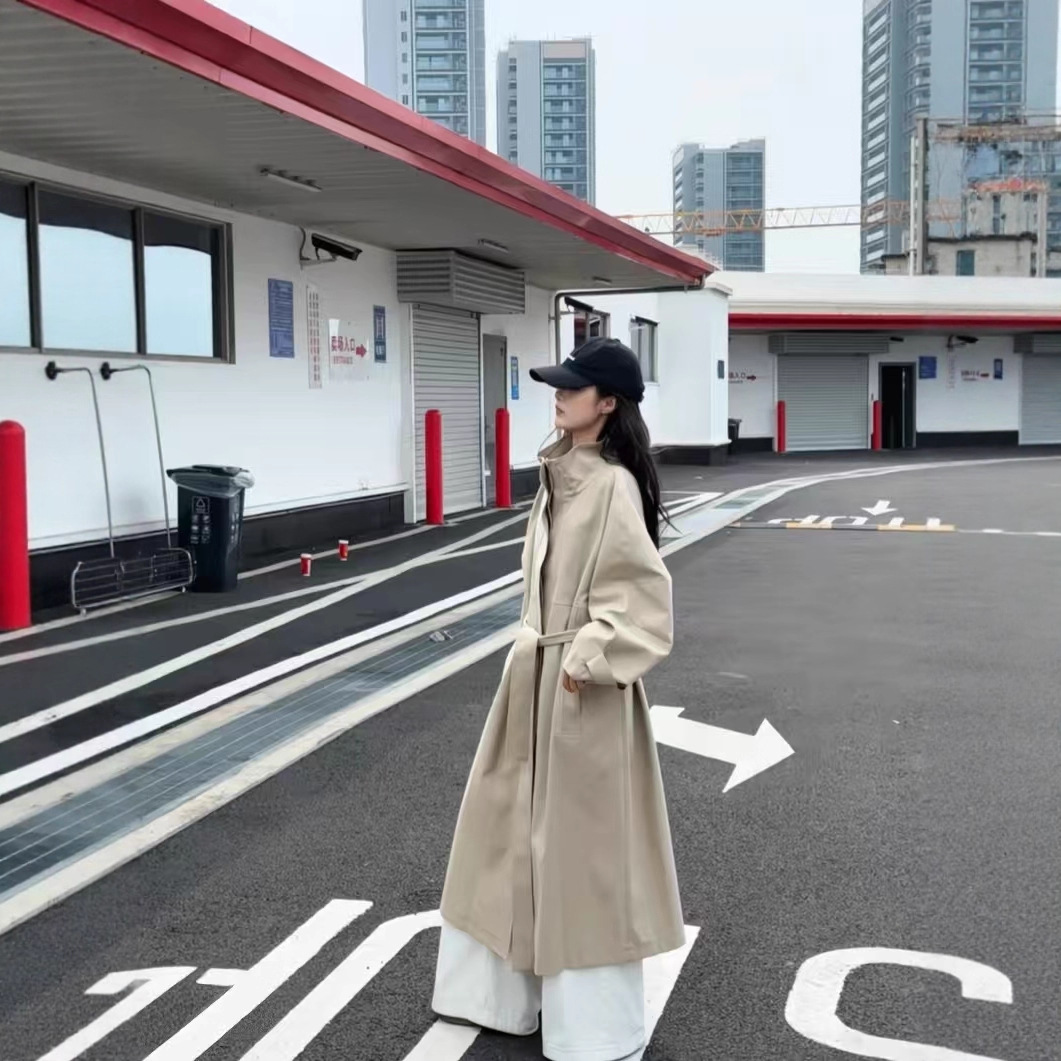 中长款立领巨好看风衣外套女2025秋季新款英伦风宽松显瘦韩系大衣