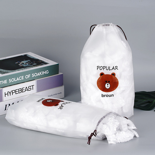 Disposable bear fresh-keeping mold cover with heat preservation and dustproof large elastic flap cover for vegetables and fruits