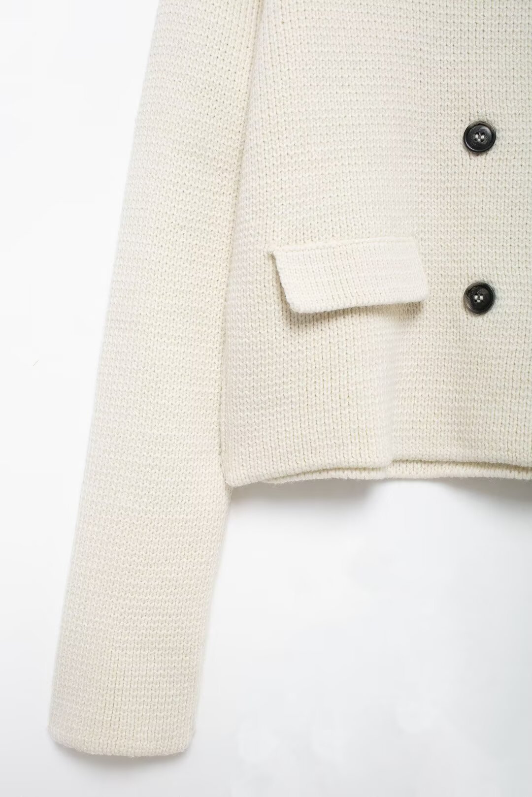 Dameskleding 2024 herfst en winter nieuwe straatmode revers gesp decoratie platte naald jas_voghion.com