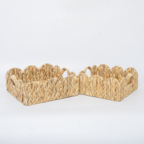 Colapaje de doble mango de hierba de calabaza de encaje plegable Largo grande: 34 ancho: 34 alto: 13 asa: 8,5*5