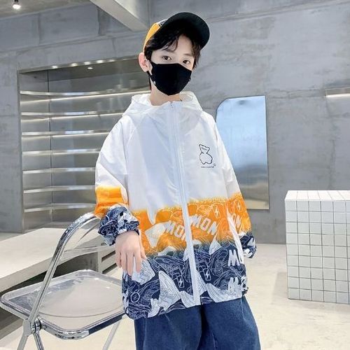 男童夏装防晒衣外套2024年新款轻薄透气夏季中大童小男孩防晒服潮