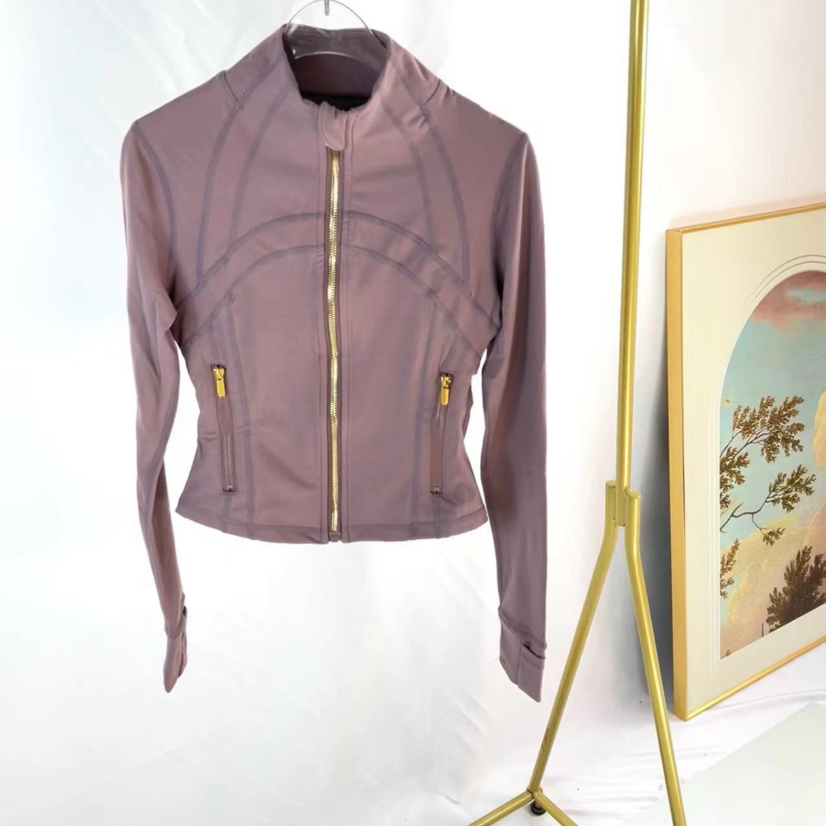 새로운 스타일 골드 라벨 스탠드 칼라 숏 코트 DF 스포츠 요가 웨어 슬림핏 스포츠 재킷 여성용 LULU SWIFF