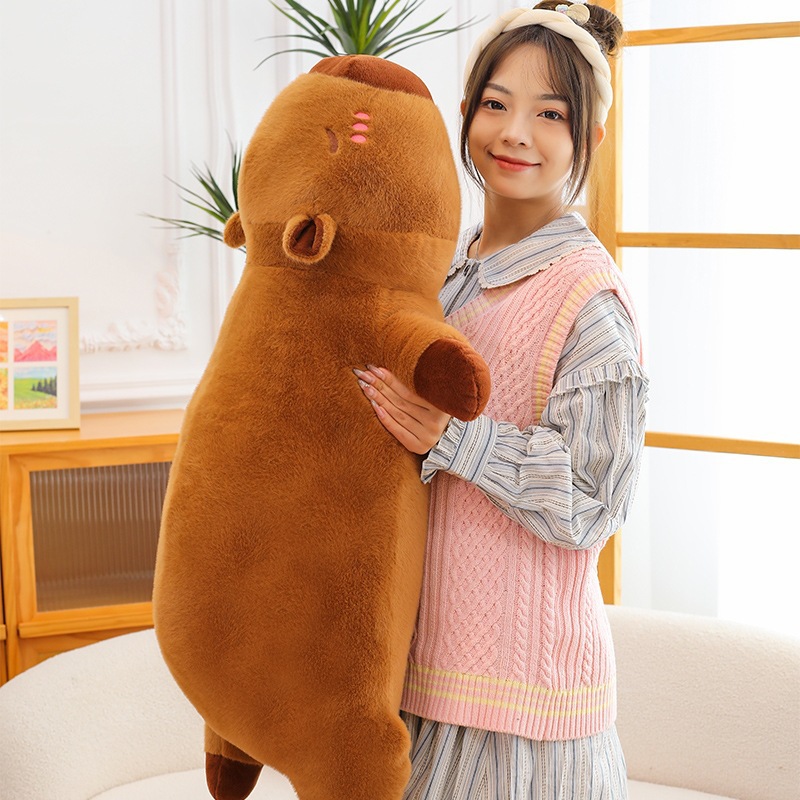 카피 바라 소녀 잠자는 다리 유물 인형 카피 바 봉제 장난감 베개 낮잠 유물