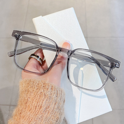 Korean version of women's anti-blue light glasses frame, college style large frame glasses frame, can be matched with myopia fashion transparent glasses MK2198