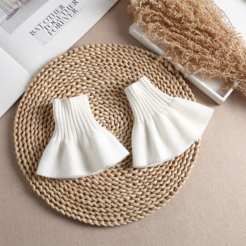 Autumn and Winter Knitted Wool Cuffs Warm Accessories Small Fragrant Elastic Base Decorative Fake Sleeves Cross-Border Manufacturer Wholesale
