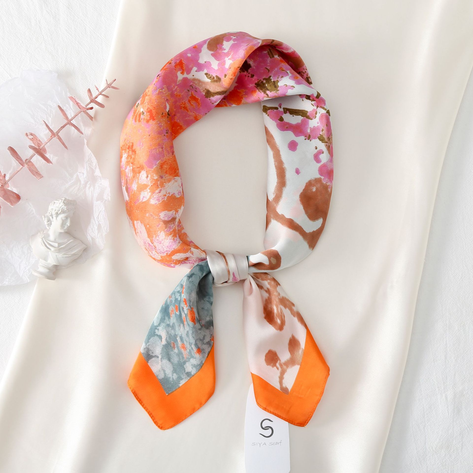 47g Weight Silk Scarf Classification Street, Shopping Occasion Polyester Material Geometric, Polka Dots Pattern Spring&Summer Season Women's Gender Elegant, Lady Style Women's Elegant Lady Geometric Polka Dots Polyester Silk Scarf 5